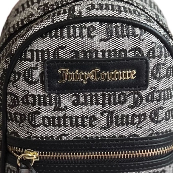 NWT Juicy Couture Black Goth Mini Backpack with Adjustable Faux‎ Leather Straps main image 6